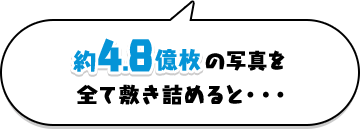 約4.8億枚の写真全てを敷き詰めると