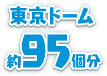 東京ドーム約95個分